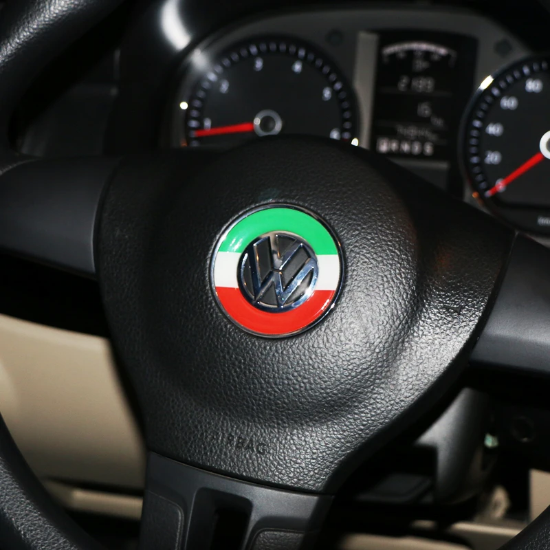 Наклейка на руль автомобиля с немецким флагом эмблема для Volkswagen VW POLO BEETLE TOURAN TOUAREG