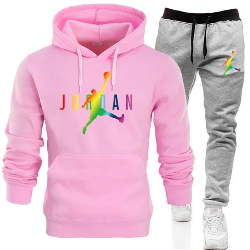 

New Fashion Mens Clothing Pullovers Sweater Cotton Men Tracksuits Hoodie Two Pieces + Pants Sports Shirts Fall Winter Track suit