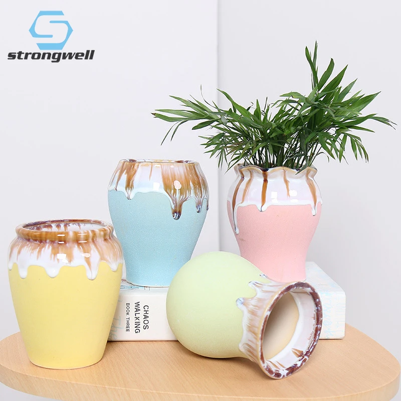 Strongwell глазурованной поверхности цветочные горшки сделаны из керамики цветная