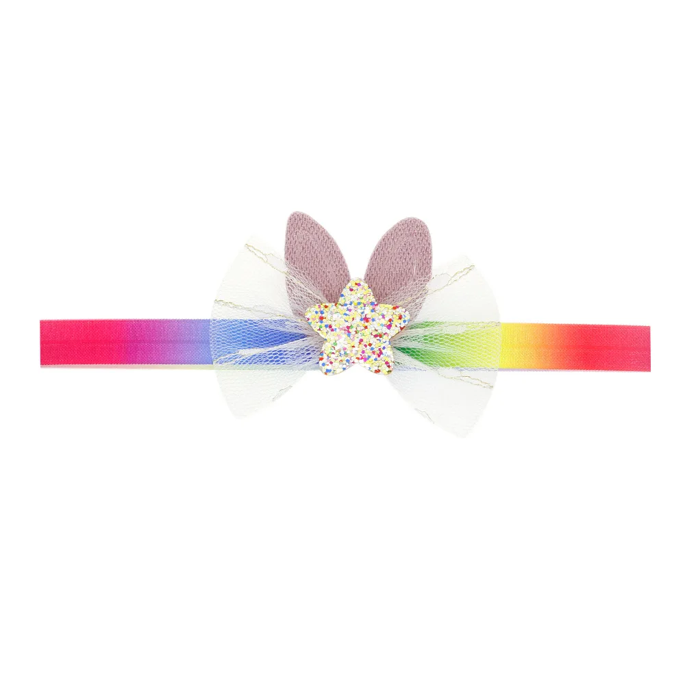 Пасхальный детский Блестящий ободок с кроличьими ушами Детская Цветочная