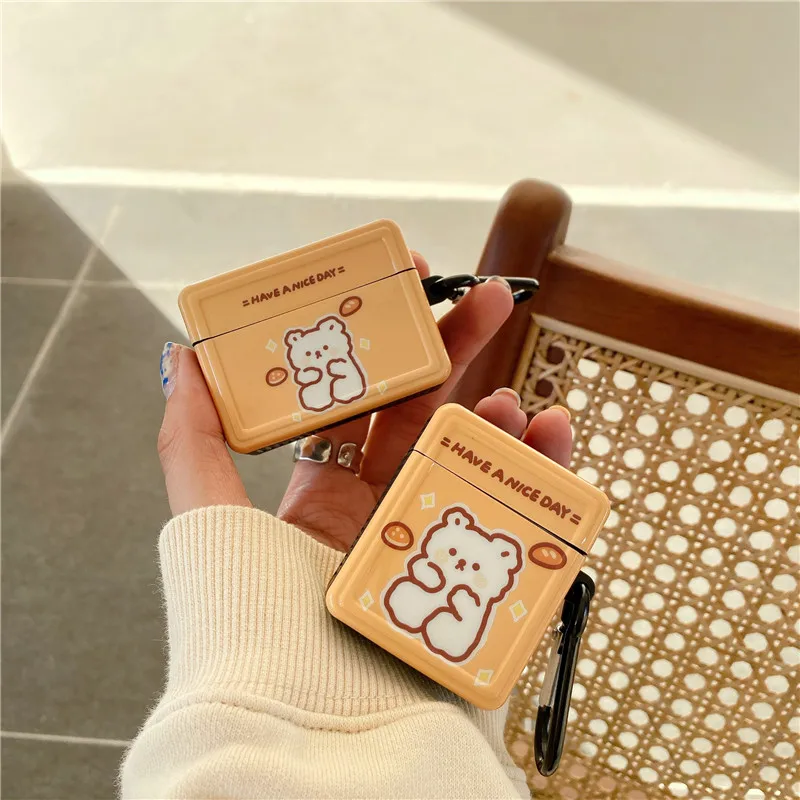 

Cartoon Bear Earphone Cases For Apple Airpods Pro 1 2 Cover Fashion Cute Silicone Headphones Case Box For air pods Soft Funda