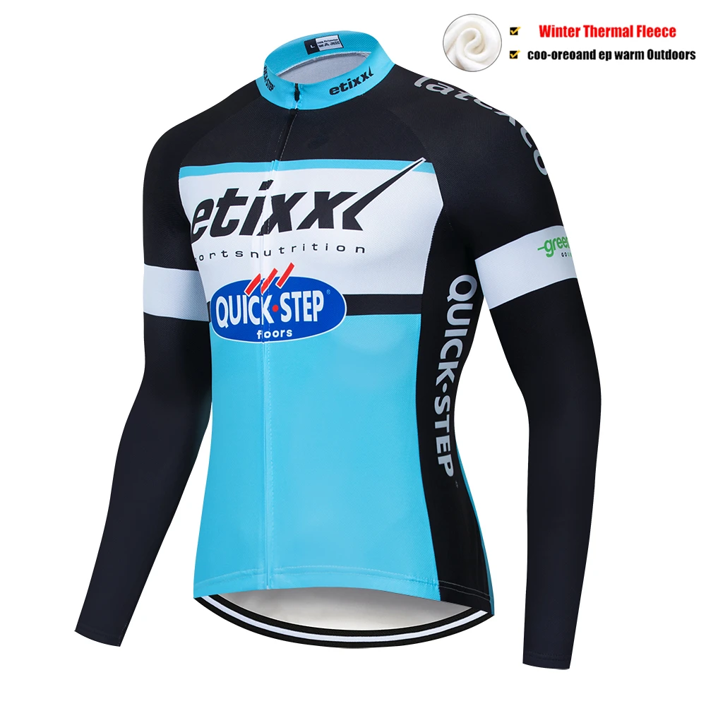 Pro Team быстрый шаг Велоспорт Джерси 9D Bib набор одежды для велосипеда из Бельгии Мужская Зимняя Теплая Флисовая велосипедная Одежда для велоспорта - Цвет: Pic Color