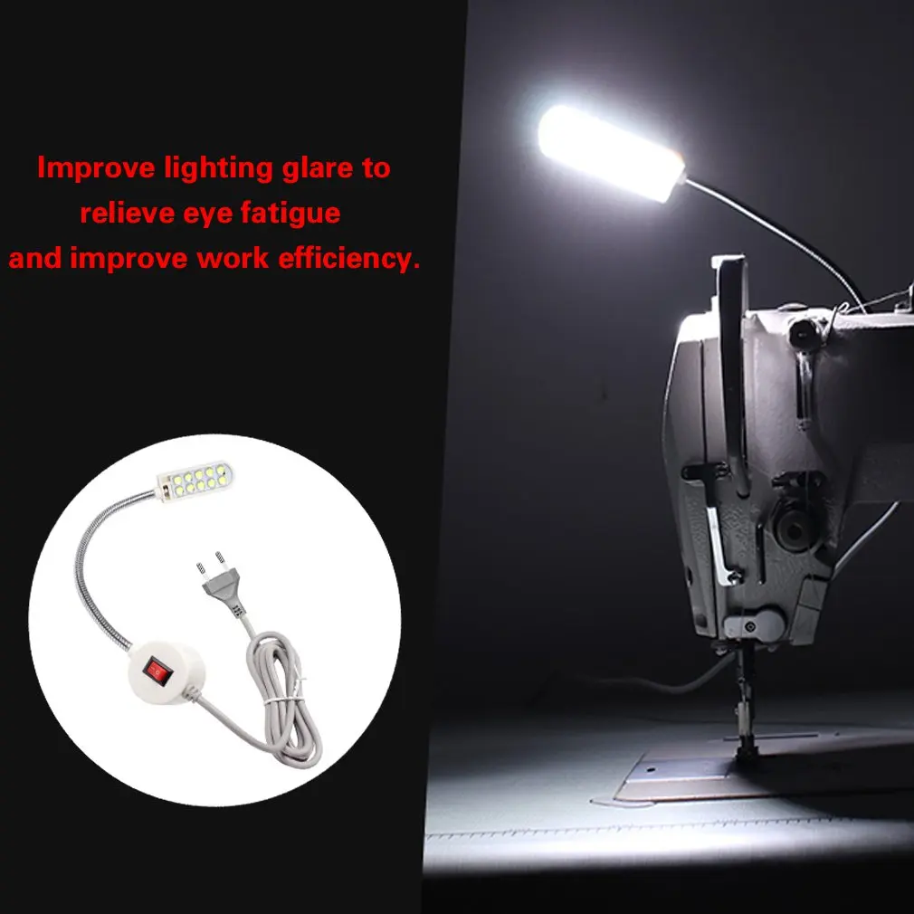 

Machine Drill Press Lathe Portable Machine Light 10 LED Work Light Magnetic Base Gooseneck Lamp for All Sewing Machine Lighting