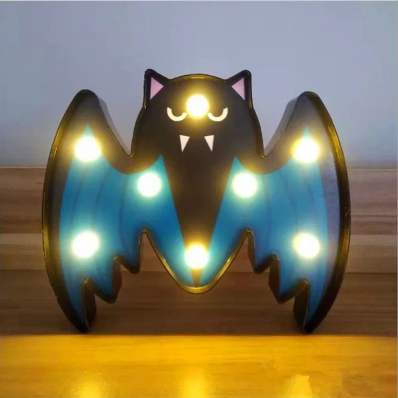 

Halloween Scary Party 3D Skeleton Bat Spider LED lights Halloween Decorations for Home Outdoor Horror House Ghost Party Supplies
