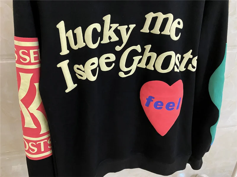 Новинка толстовка Kanye West с капюшоном для мужчин женщин детей Cudi LUCKY ME я вижу