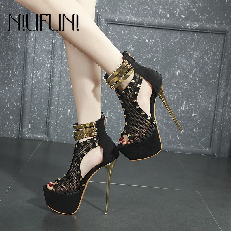 Черные женские сандалии-гладиаторы с открытым носком Пикантные римские туфли на