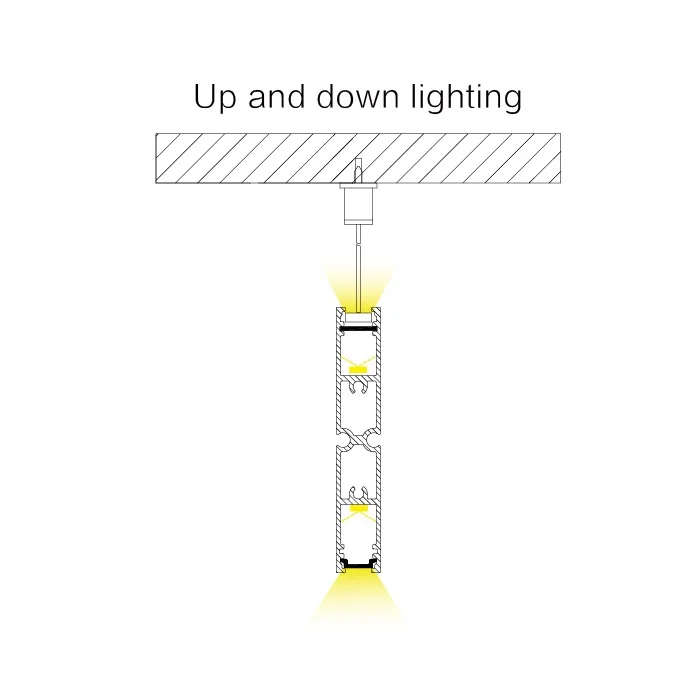 

Алюминий вверх и вниз, потолочное освещение СИД