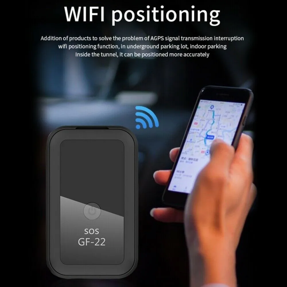 

Small GPS Tracker Strong Magnetic 10-50 Meters Accessories Black Fits Truck Record Location Device