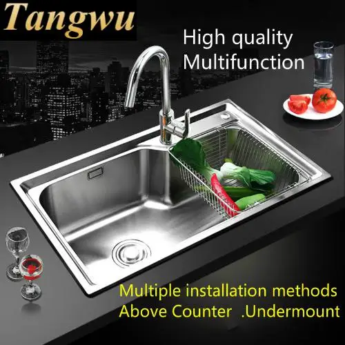 Бесплатная доставка Кухонная Раковина 0 8 мм пищевой класс 304 стандартная из