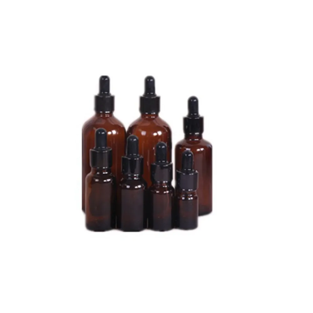 Hot Sale 5 -100ml Amber Pink Glass Dropper Bottle Jars Vials With Pipette For Cosmetic Perfume Essential Oil Bottles Wholesale images - 6