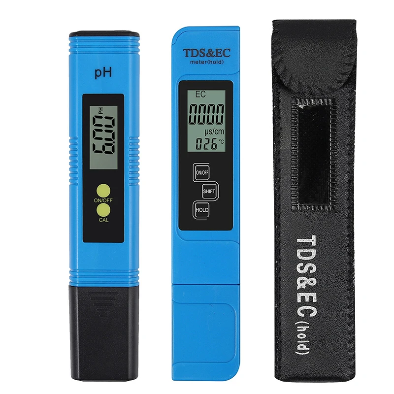 

Portable Digital PH Meter 0.00-14.0 PH Tester TDS&EC Meter Thermometer Water Qualit Monitor