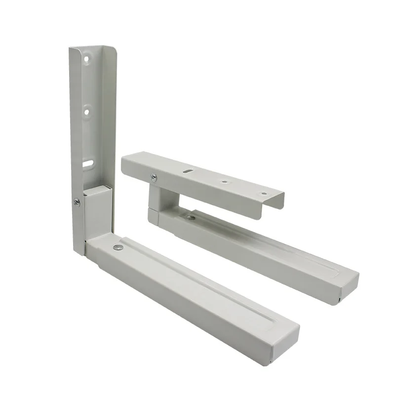 

2PCS Adjustable Shelf Bracket Wall Mounted Microwave oven Rack Shelf Bracket Kitchen Microwave Oven White Metal Heavy Support