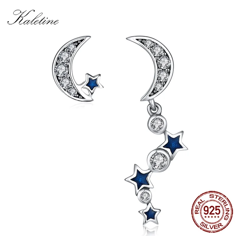 

Серьги KALETINE женская из серебра 925 пробы с зеленой Луной и полумесяцем