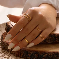 10pcs retro rings set for women creative simple knuckle ring bohemian jewelry accessories golden silver color trendy female gift