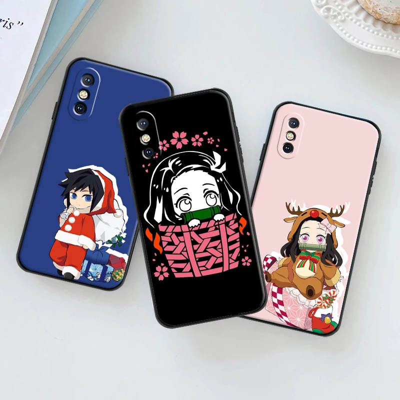 

Demon Slayer Christmas Phone Case For iPhone 13 12 11 Pro MAX 6 6S 7 8 Plus 13 12 Mini X XR TPU XS MAX Funda Coque Carcasa Cases