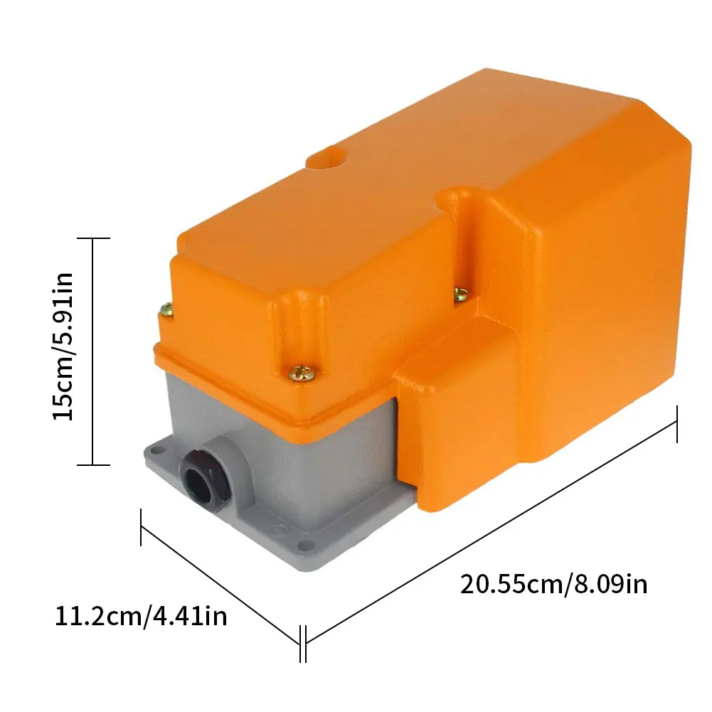 

Momentary Foot Switch Aluminum Shell NO NC Electric Power Pedal Controller LTH/1/6 For Machine Tool Control Silver Contact