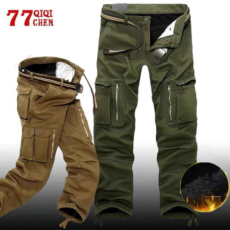 Зимние прочные брюки для девочек теплые флисовые молнии хлопковые свободные