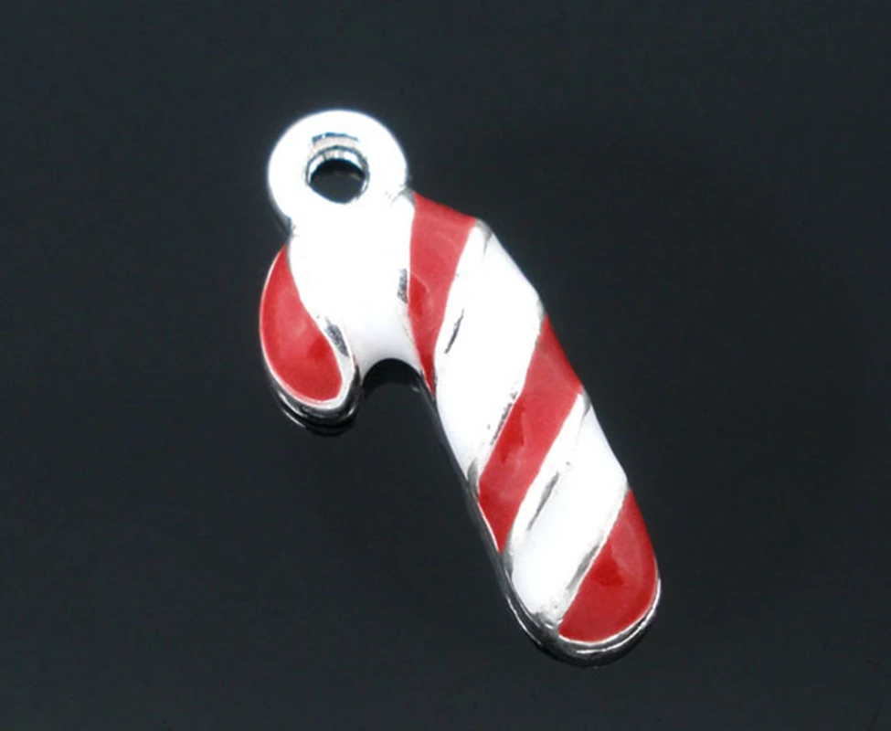DoreenBeads 20 шт. модные эмалированные Рождественские Подвески-карамельные подвески