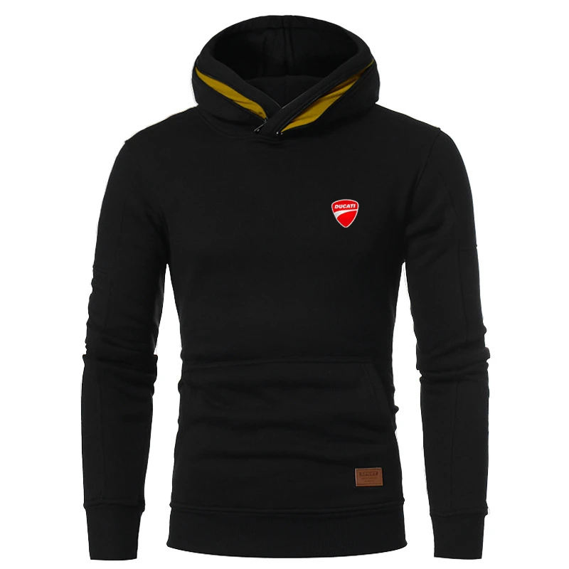 

2021 Ducati Brand Men Fashion Print Casual Fashion Hooded Mens classic style put together Delicate Print Popular Comfortable Top