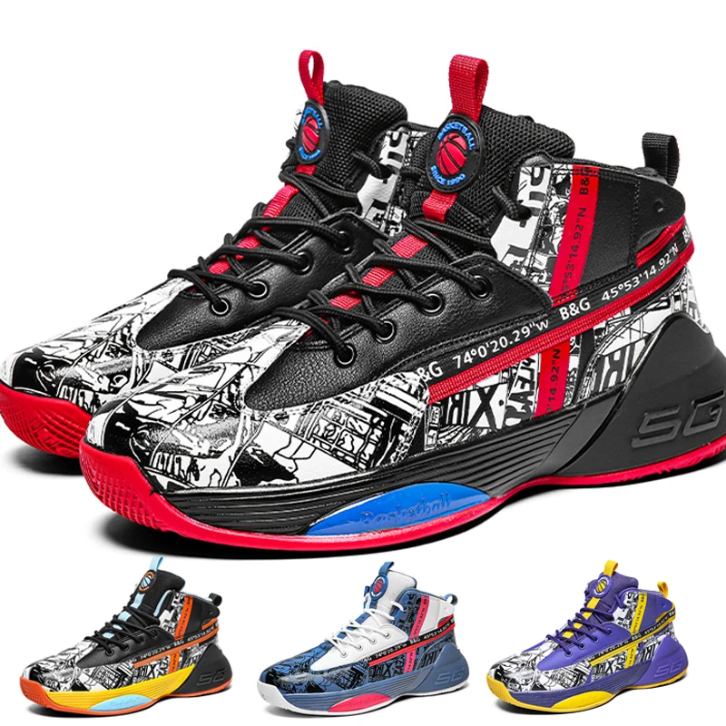 

High Quality Basketball Shoes Men Sneakers Boys Basket Shoes Autumn High Top Anti-slip Outdoor Sports Shoes Trainer Women Summer