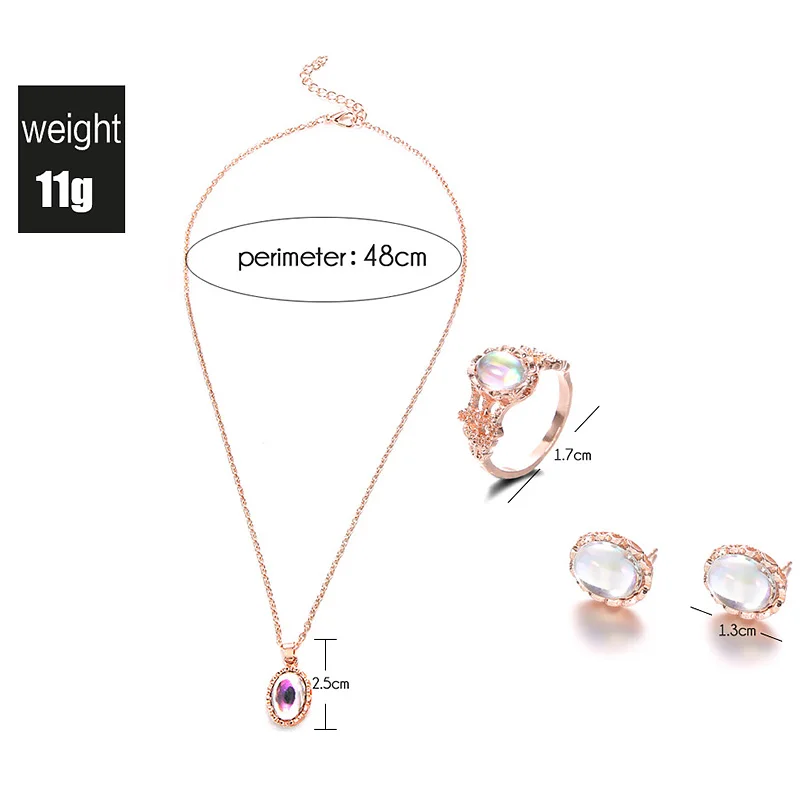 Модные натуральный опалдрагоценного камня эллипс серьги кольцо состоящий из