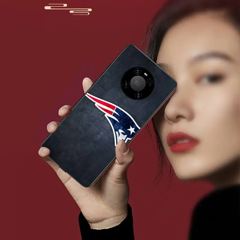 

New England Patriots Black TPU Phone Case For Huawei P20 30 40 Pro Mate 20x 30 40 Pro Nova6 7 Honor 9X 10