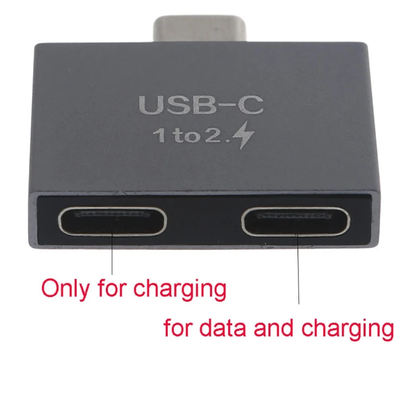 Переходник с USB C папа на Dual мама |