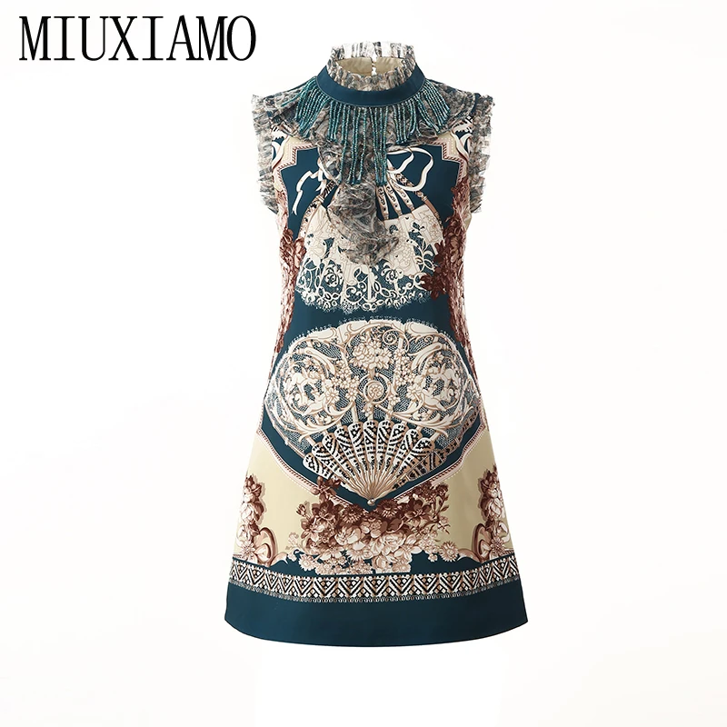 

Женское платье MIUXIMAO, яркое облегающее офивечерние ное платье с бахромой, оборками и стразами, лето 2020