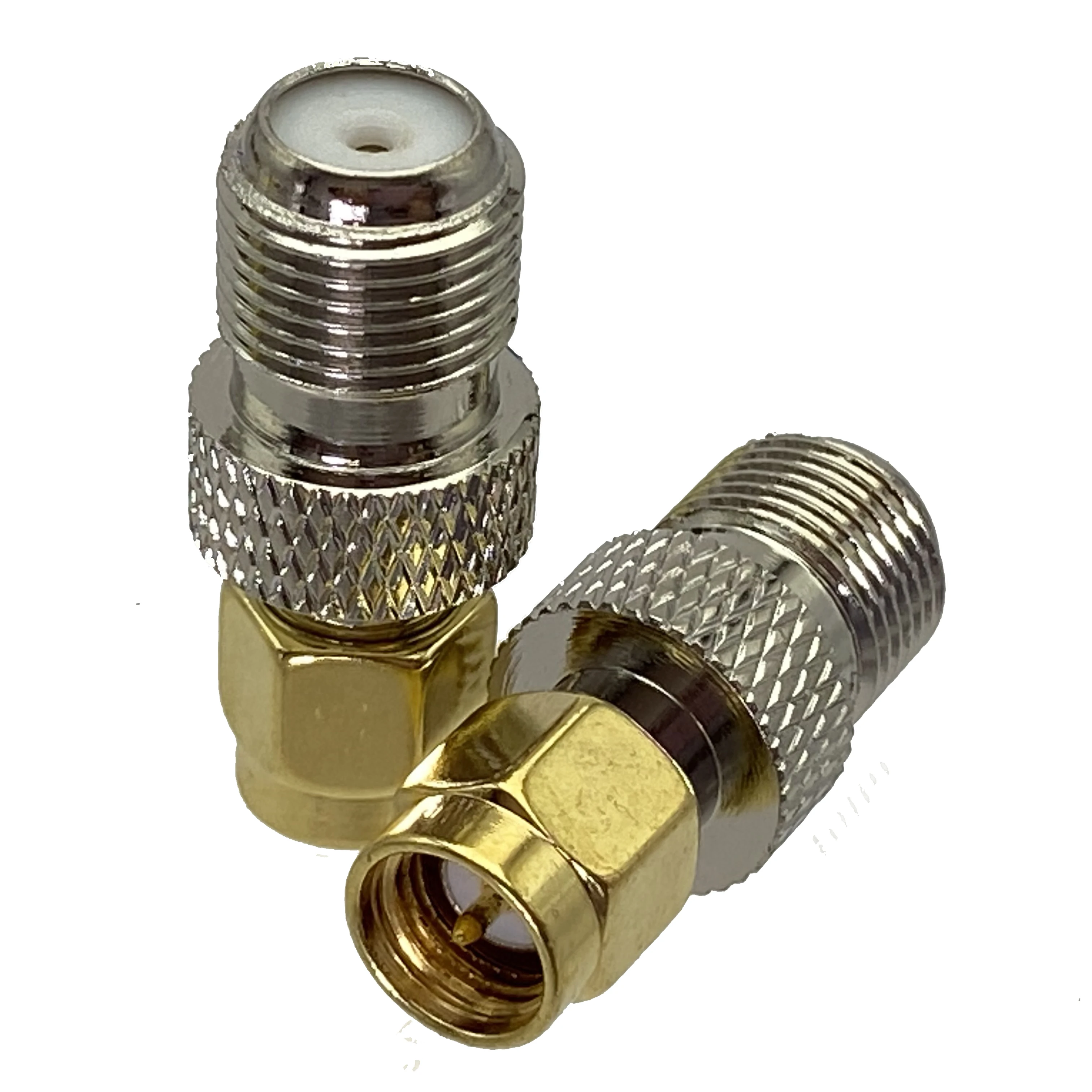 1Pcs F TV Female Jack to SMA Male Plug Straight RF Adapter Connector Coaxial High Quanlity Wire Terminals