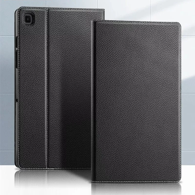 

Case Cowhide For Samsung Galaxy Tab A7 10.4" T500 T505 SM-T500 SM-T505 2020 Tablet Protective Cover Genuine Leather Stand Case