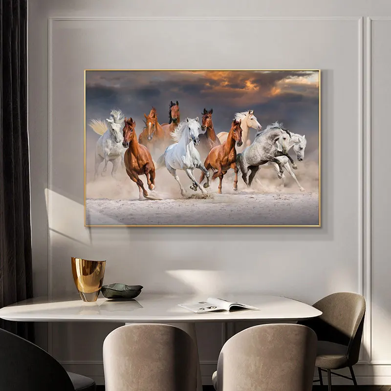 HD принтами лошади Gallop холст для живописи Wall Art скандинавский постеры украшения