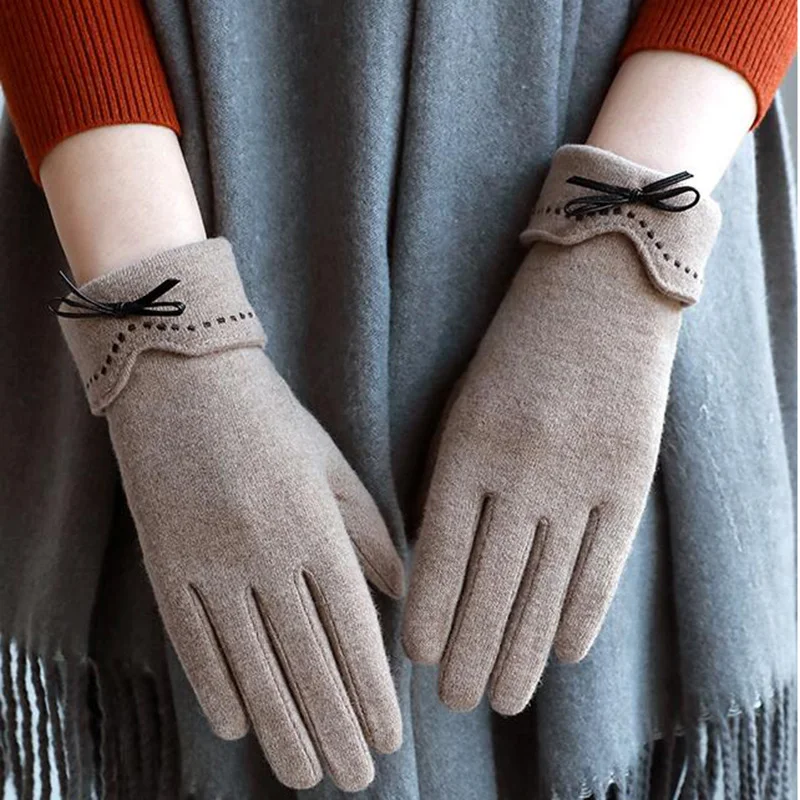 Зимние женские варежки кашемировые перчатки с сенсорным экраном Роскошные