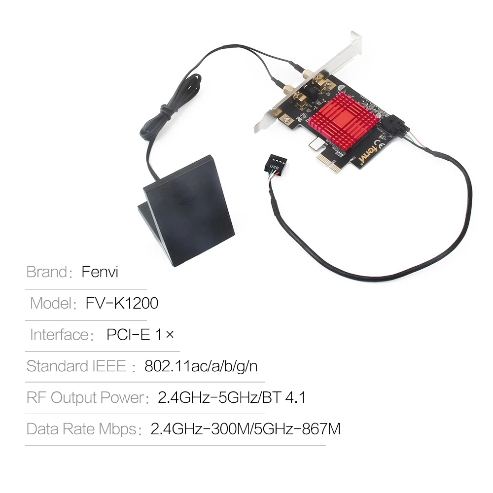 Двухдиапазонный 1200AC 1200 Мбит/с 2 4G/5 ГГц PCI-E 802.11ac беспроводной WiFi адаптер Killer Wlan