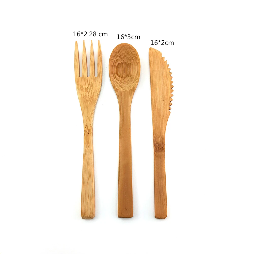 Набор бамбуковых столовых приборов экологичный дорожный набор посуды