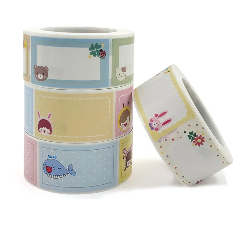 

250 pcs/Roll Kawaii Handwritten Name Stickers For Kindergarten Children Cute Korean Japanese Stationery Labels Wholesale
