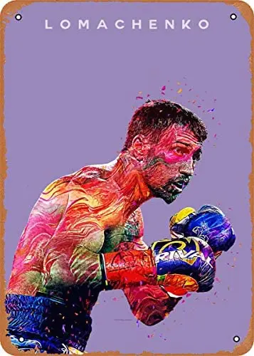 

Fanzi винтажный металлический знак боксерская тарелка Василий Ломаченко 8 дюймов x 12 дюймов Оловянная тарелка Настенный декор