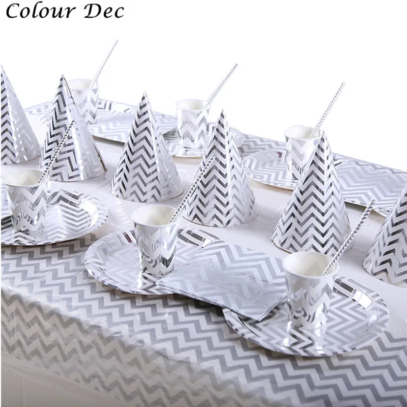 Серебристо золотые блестящие вечерние одноразовая посуда бокал для шампанского