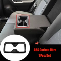 abs carbon fibre for toyota rav4 2019 2020 car accessories rear water cup frame decoration cover trim car sticker styling 1pcs