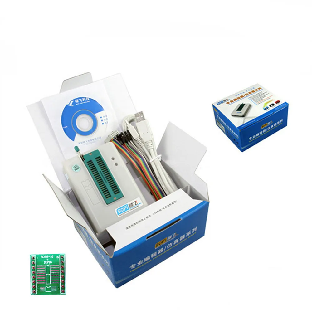 Софи SP8 B высокое Скорость Usb программист + 4cs адаптер (93/24/25/BR90 мерцание/мигание Eeprom)