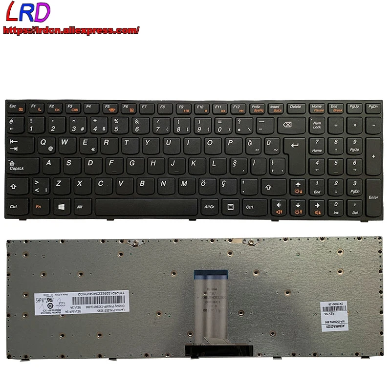 Клавиатура TR с турецкой раскладкой для ноутбука Lenovo B5400 M5400 25213295 25213235 25213265 |