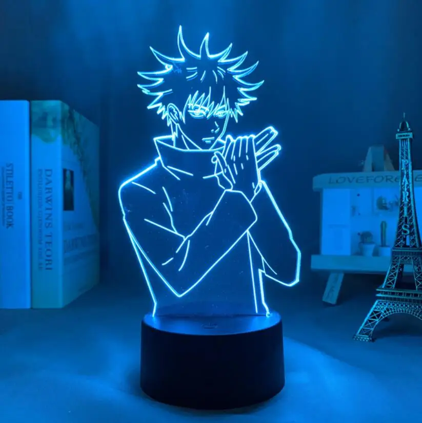 Cartoon Anime Satoru Gojo Jujutsu Kaisen 3D Lamp Led Night Light  Cartoon Friendship Comic Sensor Lamp nightlight