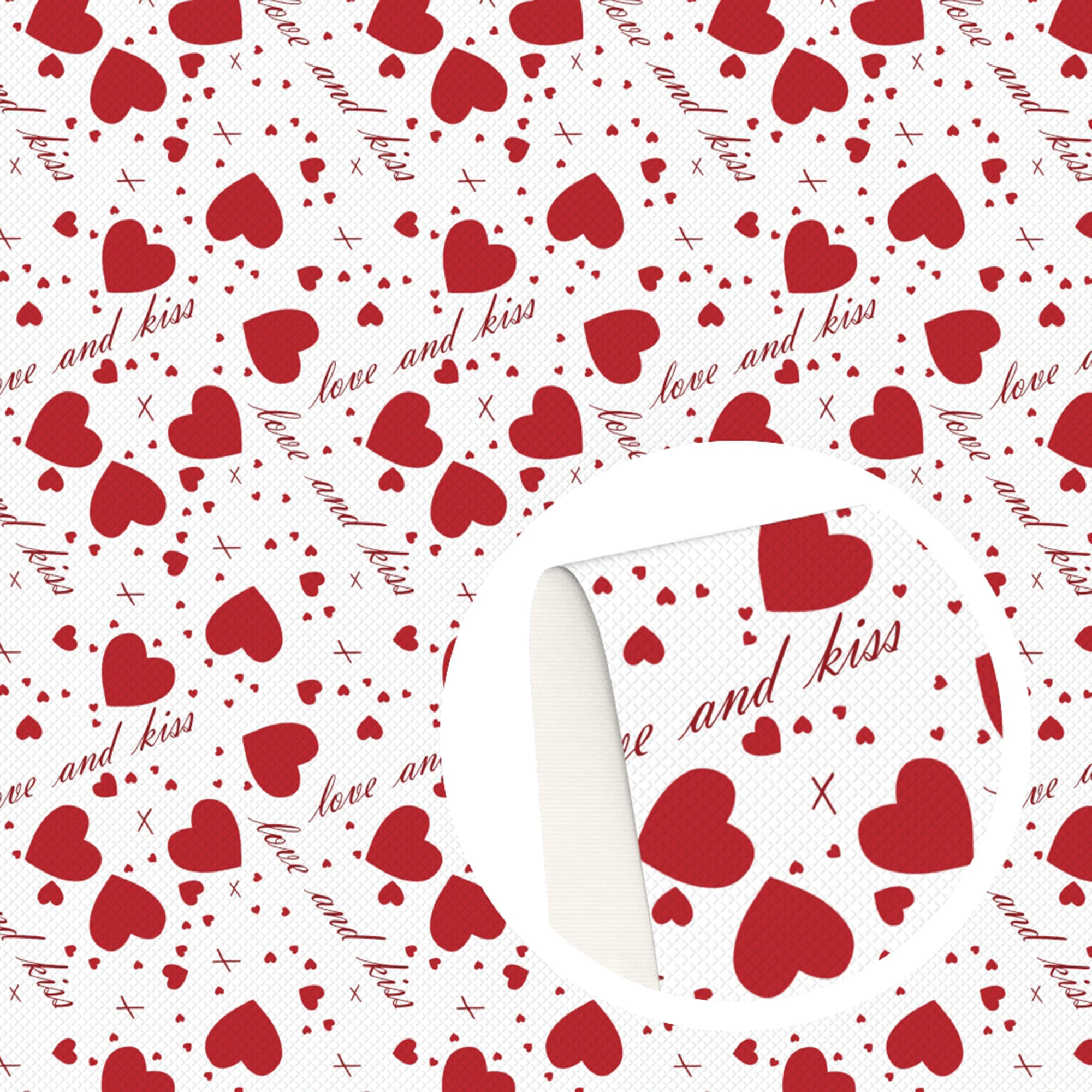 20*33 см День Святого Валентина сердце искусственная кожа ткань для бантов ремесла