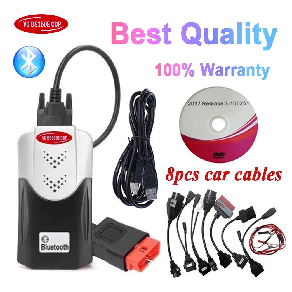 Новый vci vd ds150e cdp pro plus с bluetooth 2017.r3 генератор ключей для delphis obd2 Автомобильные