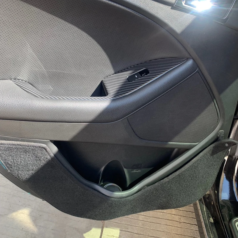 4 шт. внутренний из настоящего углеродного волокна переключатель окна Крышка