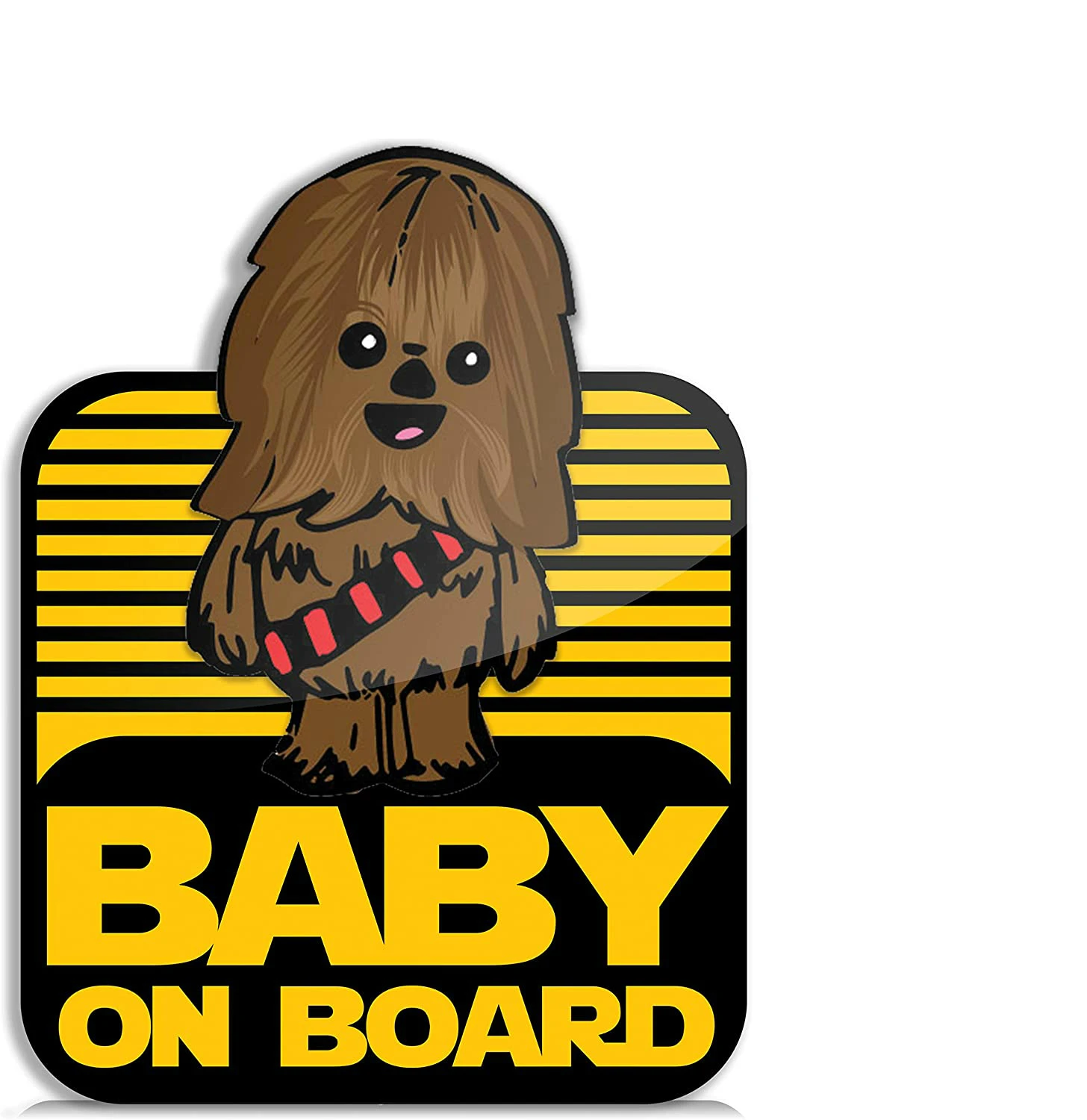

Dawasaru Cute Baby on Board Sticker for Cars Baby Chewie Car Sticker Totally Waterproof and Easy Install,13cm