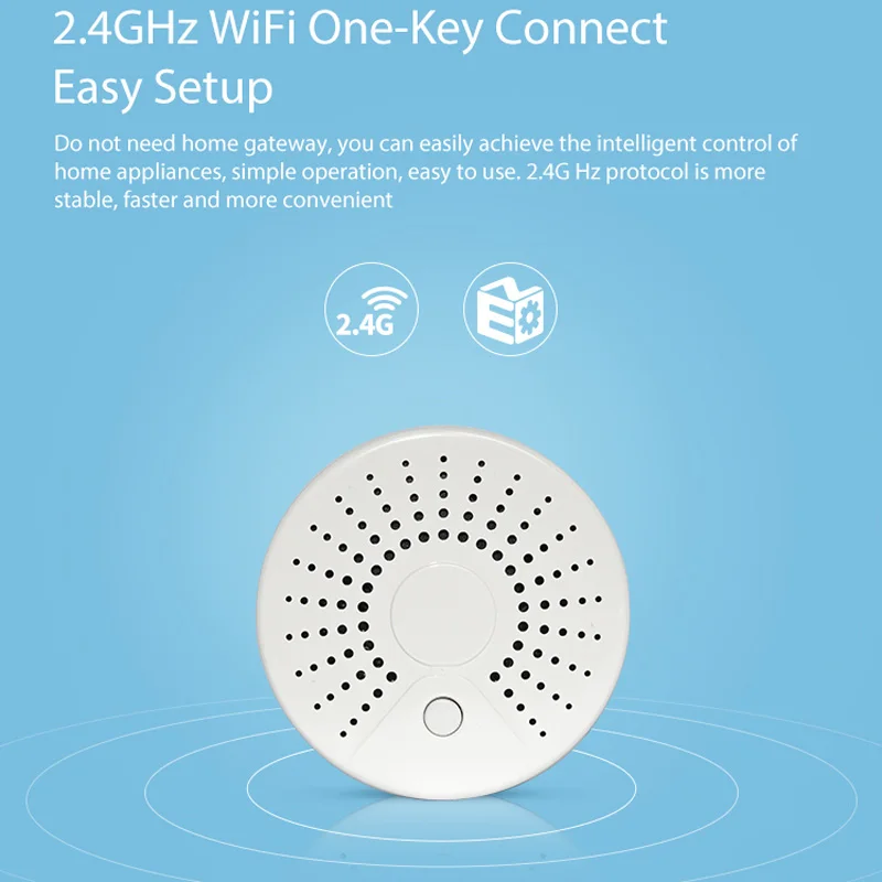 Умный Wi-Fi дымовой детектор/датчик и Температурная сигнализация работающая от