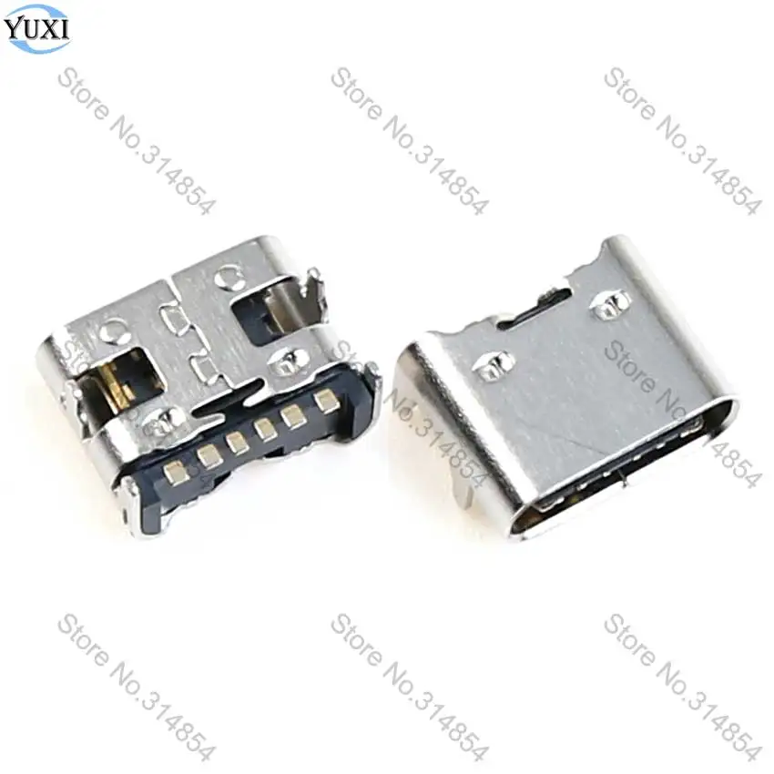 

YuXi 5 шт., Тип C, 6-контактный USB-разъем USB, гнездовой разъем типа C, SMD DIP для печатной платы, дизайн «сделай сам», высокотоковая зарядка