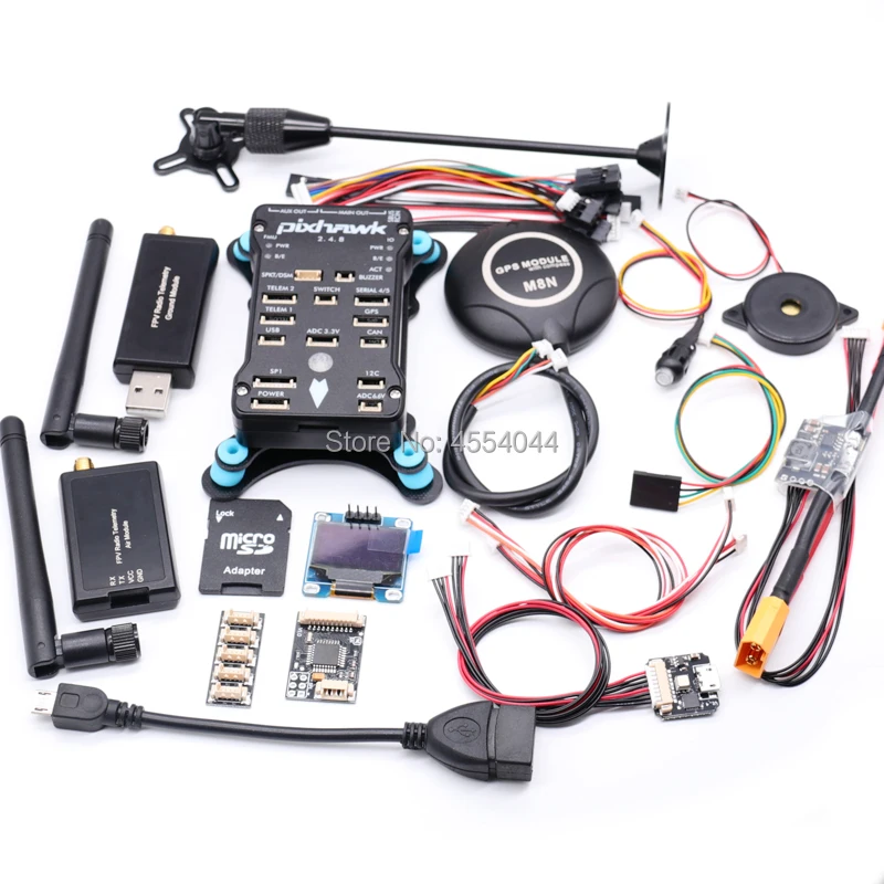 Pixhawk 2.4.8 PX4 PIX Контроллер полета M8N GPS 433 МГц/915 МГц 100 мВт/500 МВт радио Телеметрия + OSD