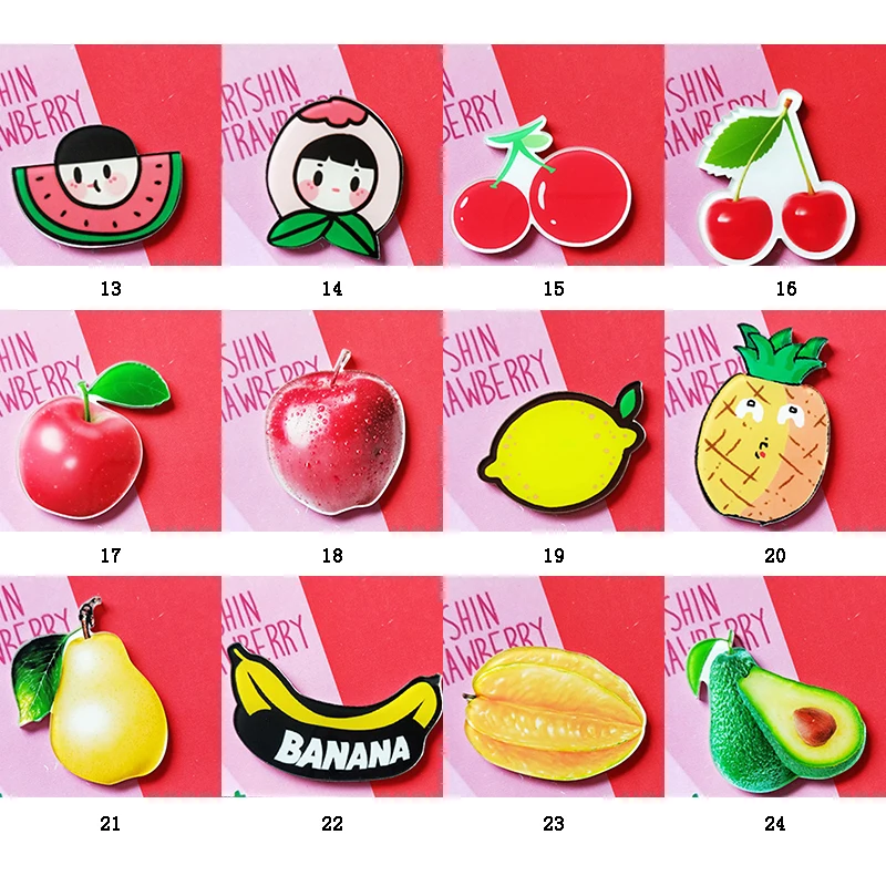 Рождество мультфильм фрукты акрил кухня декоративный магнит на холодильник