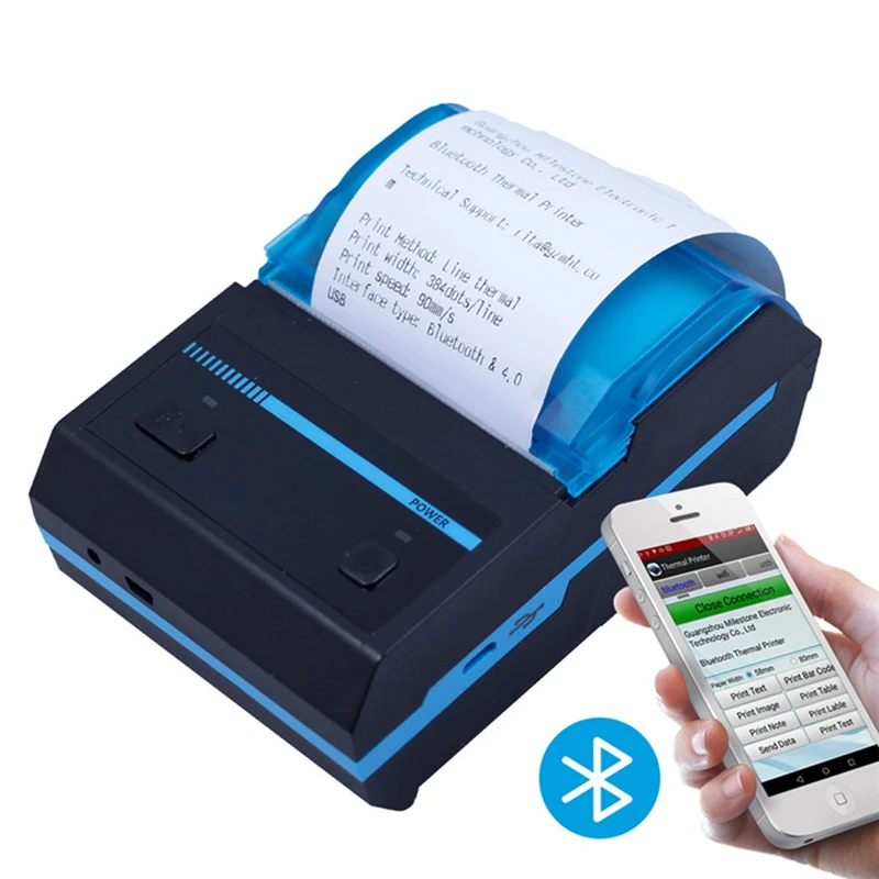 Мини Портативный Android Bluetooth Pos принтер термоприемный принтер для телефона iOS Windows печать билетов